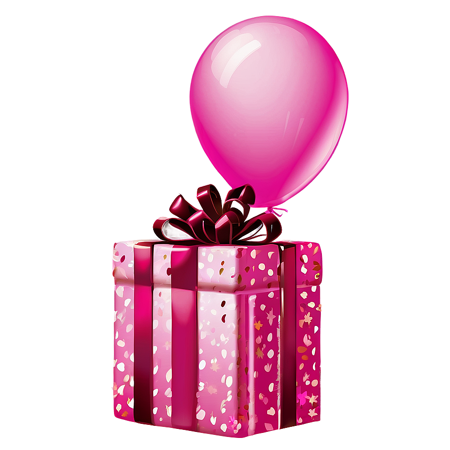 Pink Balloons And Gifts Png 67 PNG image