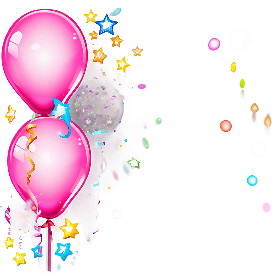 Pink Balloons Celebration Background Png Svu34 PNG image