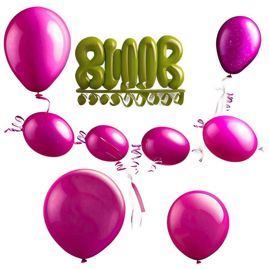 Pink Balloons Celebration Png Nya PNG image