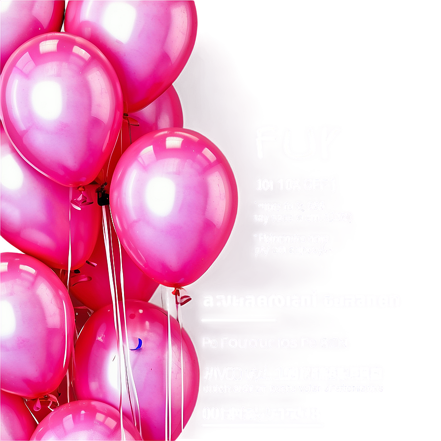 Pink Balloons Cheerful Arrangement Png Snc PNG image