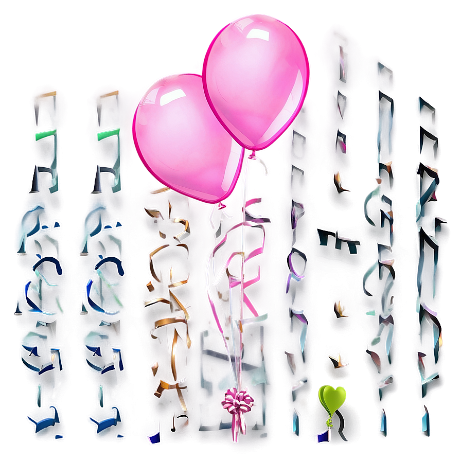 Pink Balloons Elegant Display Png 06122024 PNG image