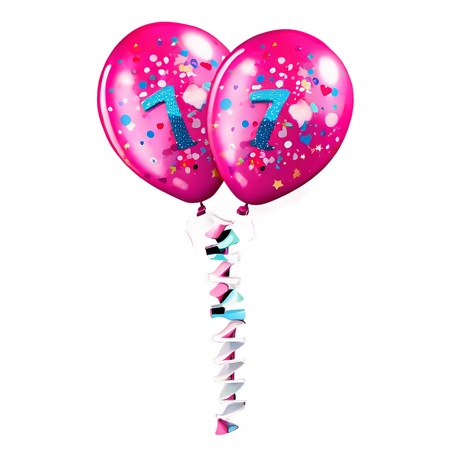 Pink Balloons With Glitter Png 06122024 PNG image