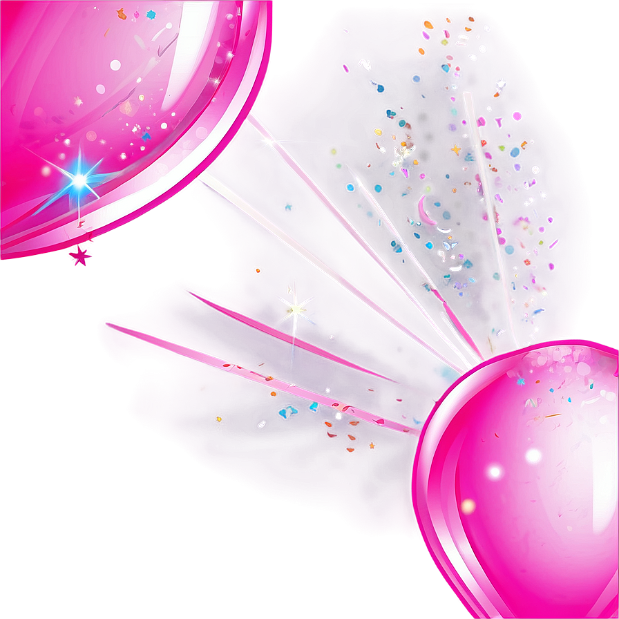 Pink Balloons With Sparkles Png Iuu PNG image