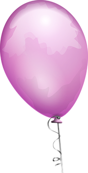 Pink Balloonwith Ribbon PNG image