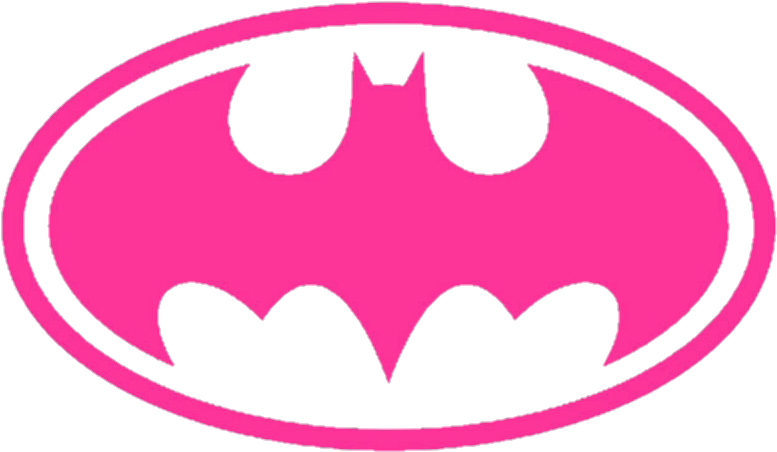 Pink Batman Logo Graphic PNG image