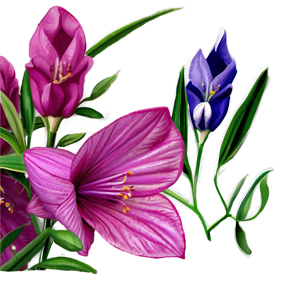 Pink Bellflower Grace Png Myh PNG image