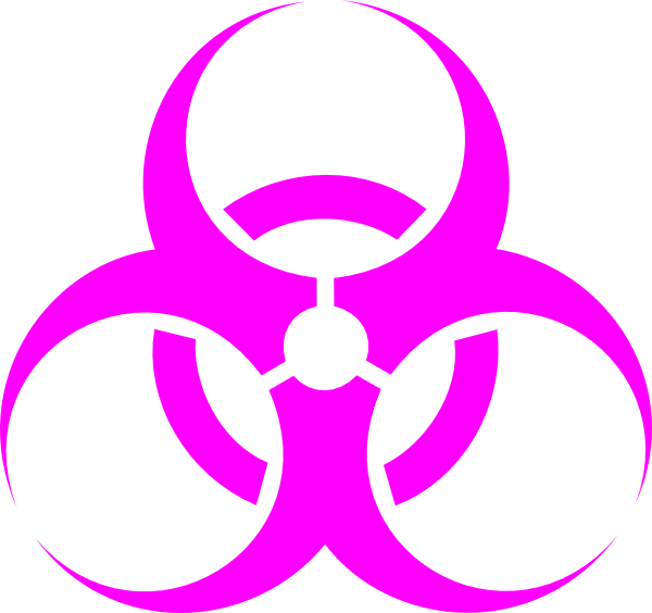 Pink Biohazard Symbol PNG image