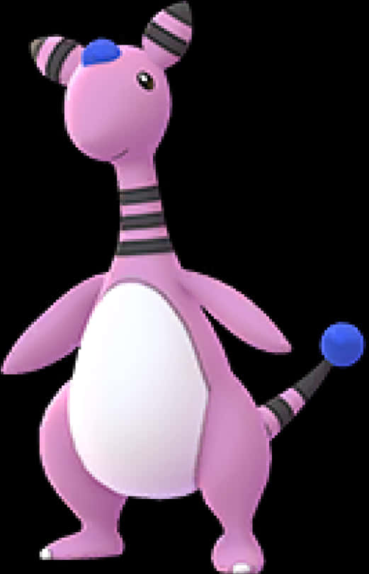 Pink Bipedal Pokemon Ampharos Pre Evolution PNG image
