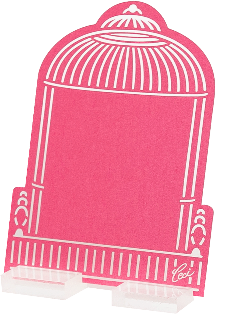 Pink Birdcage Cutout PNG image