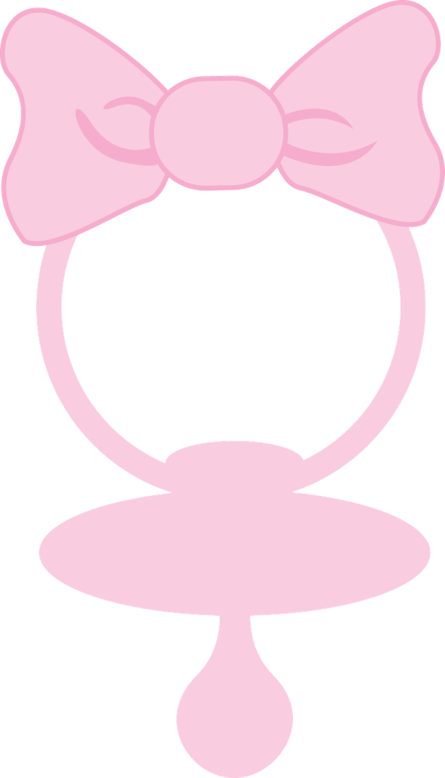 Pink Bow Pacifier Graphic PNG image