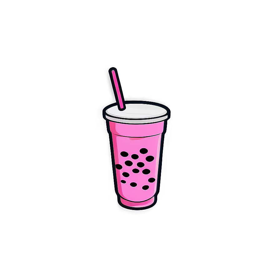 Pink Bubble Tea Png 05062024 PNG image