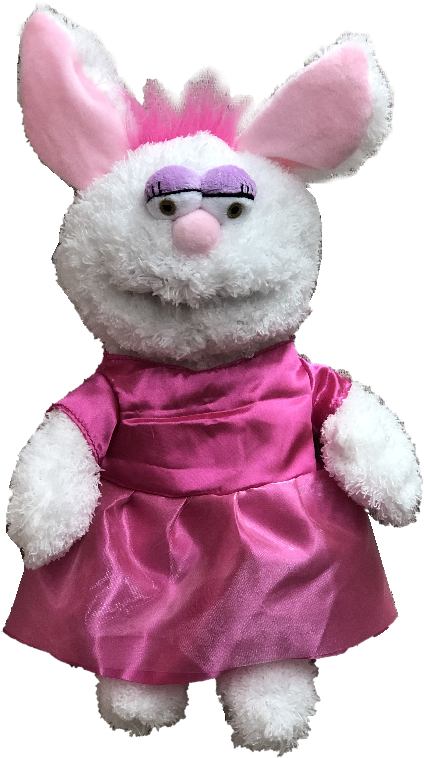 Pink Bunny Puppetin Dress PNG image