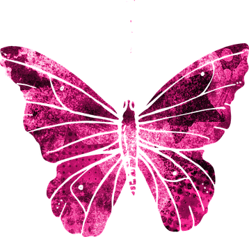 Pink Butterfly Artwork PNG image