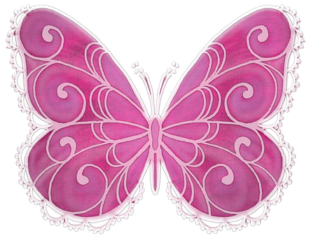Pink Butterfly Artwork PNG image