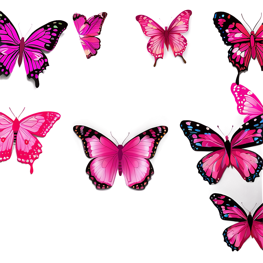 Pink Butterfly Clipart Png 05232024 PNG image