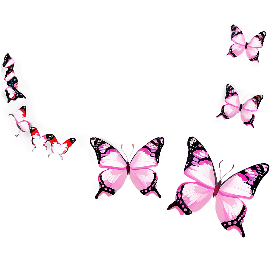 Pink Butterfly Flying Sequence Png Ikv62 PNG image