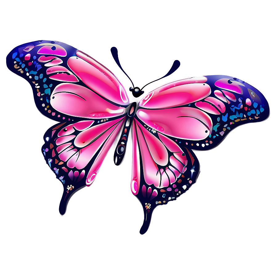 Pink Butterfly For Crafts Png Yjf51 PNG image