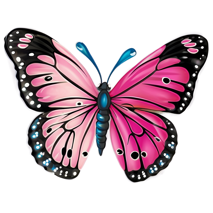 Pink Butterfly For Kids Png Guu PNG image