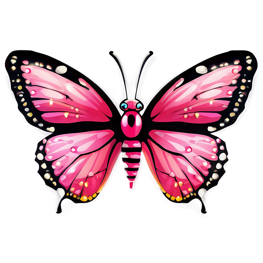 Pink Butterfly For Kids Png Hsp42 PNG image