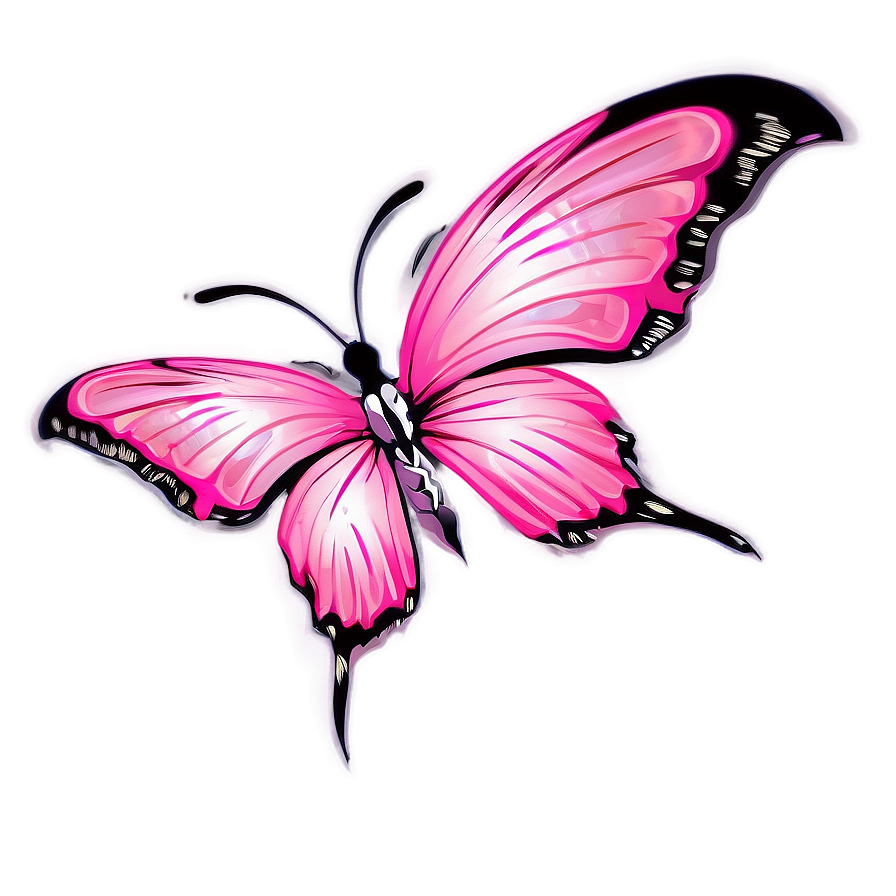 Pink Butterfly For Tattoo Design Png 25 PNG image