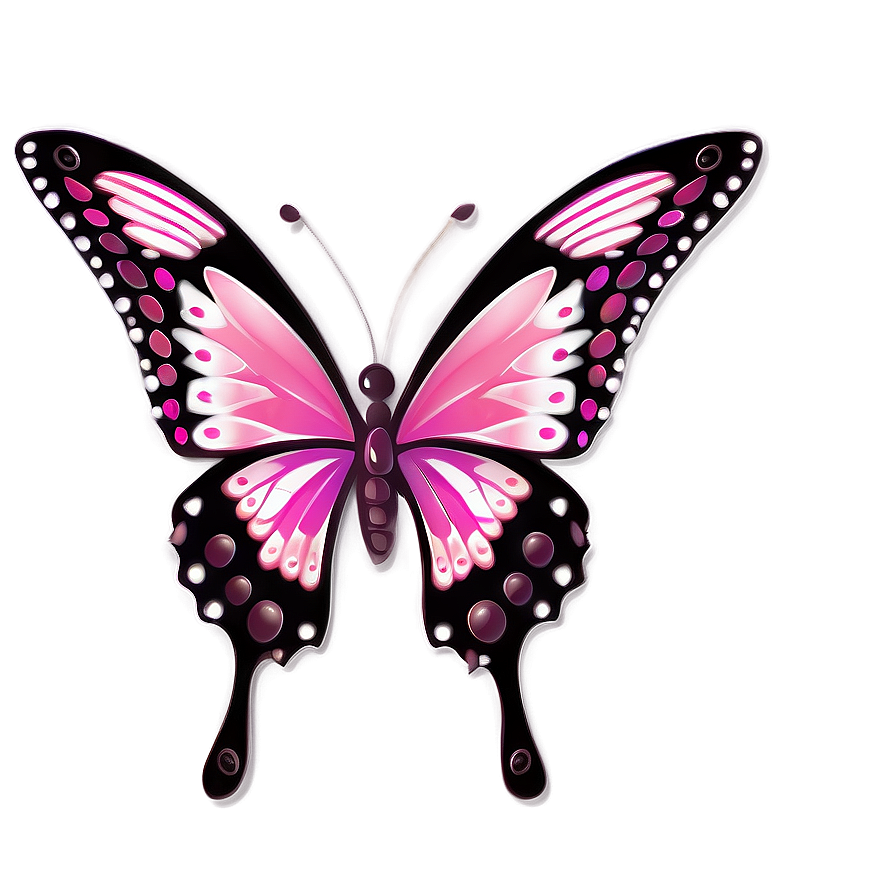 Pink Butterfly For Wedding Design Png 05232024 PNG image