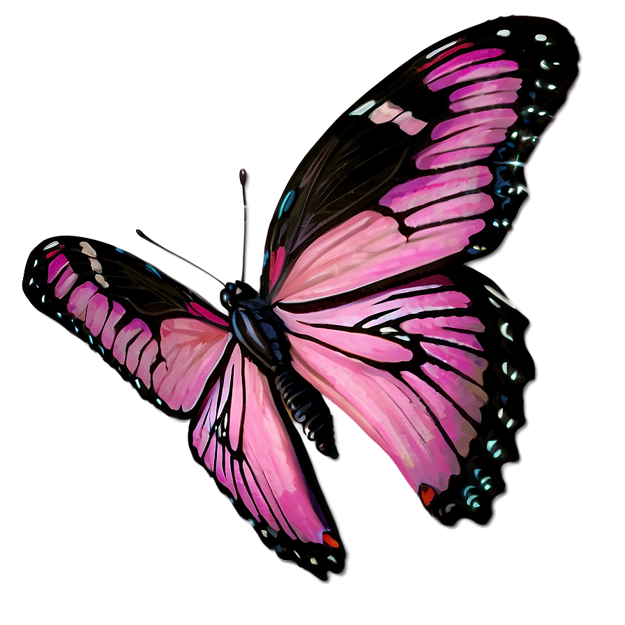 Pink Butterfly In Flight Png 05232024 PNG image