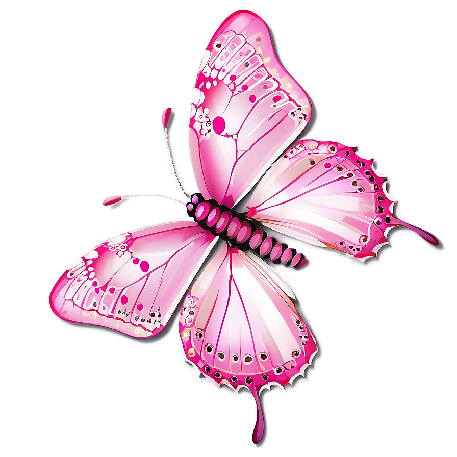 Pink Butterfly In Nature Png 78 PNG image