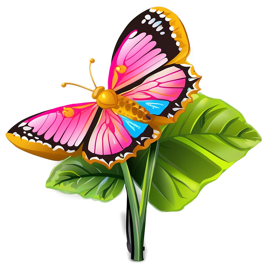 Pink Butterfly In Nature Png Sru24 PNG image