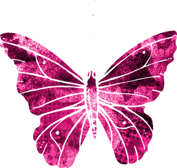 Pink Butterfly Silhouette Art PNG image