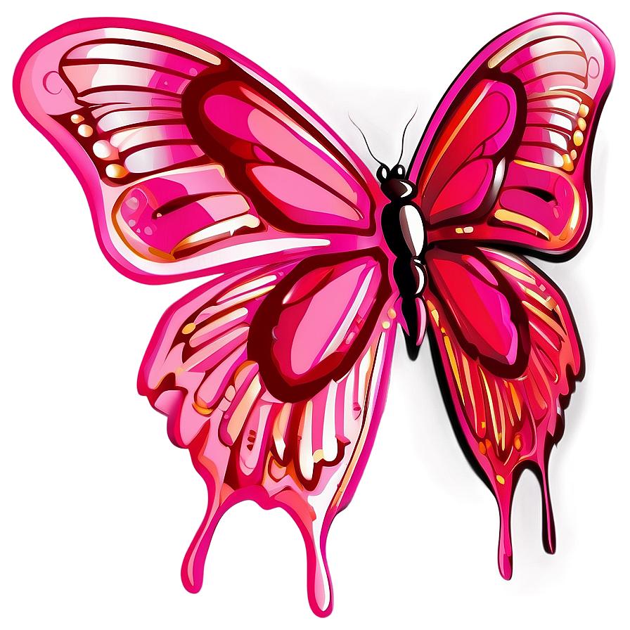 Pink Butterfly Sticker Png 8 PNG image