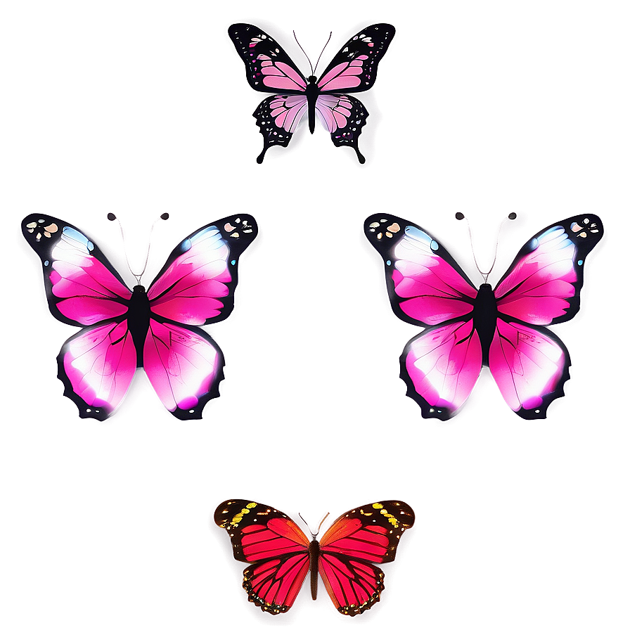 Pink Butterfly Transparent Background Png 06212024 PNG image