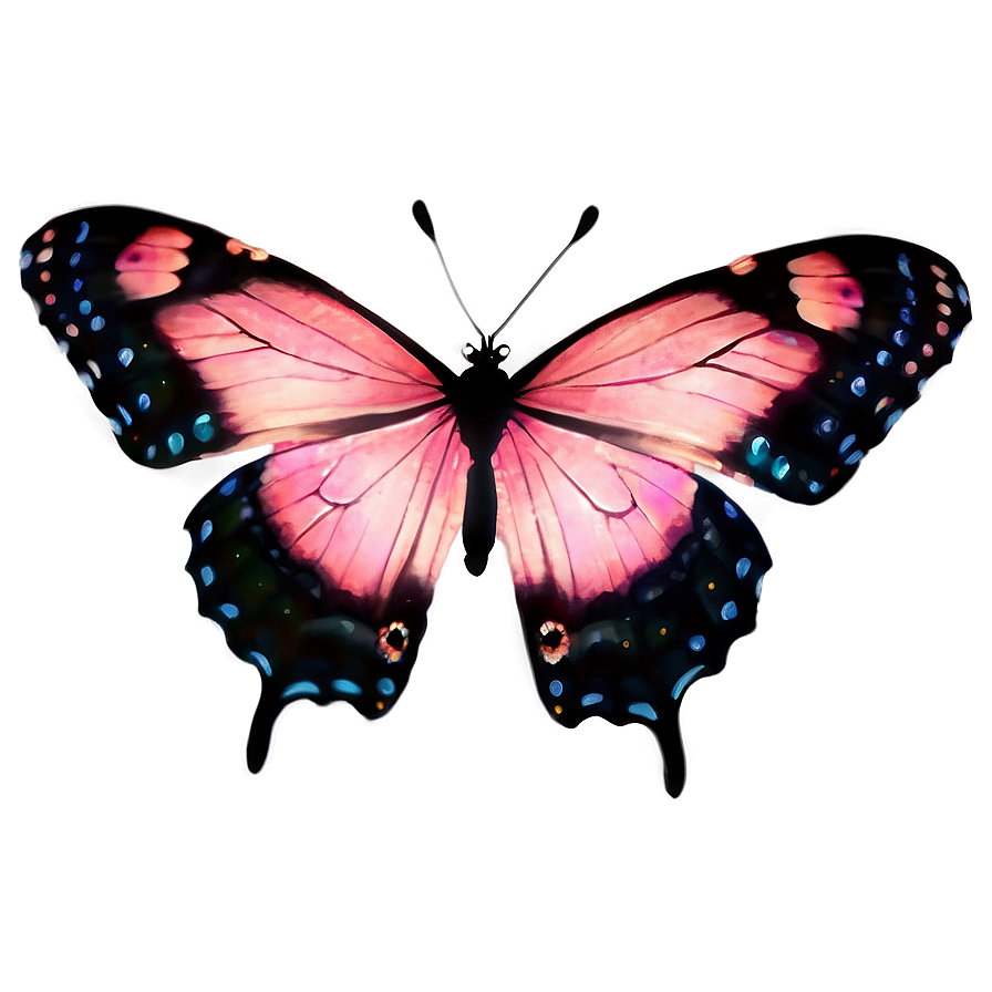 Pink Butterfly With Soft Glow Png 05232024 PNG image