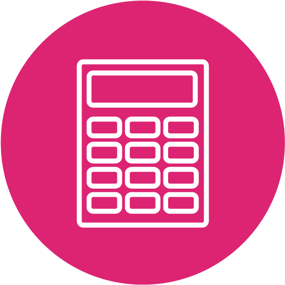 Pink Calculator Icon PNG image