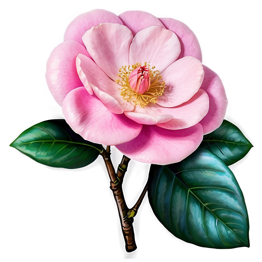 Pink Camellia Elegance Png 05242024 PNG image