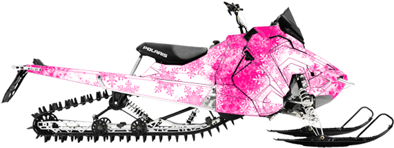 Pink Camouflage Snowmobile PNG image