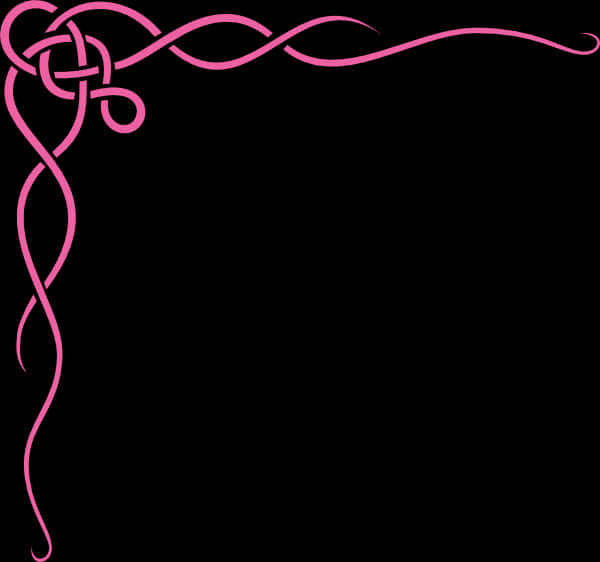 Pink Cancer Awareness Ribbon Knot PNG image