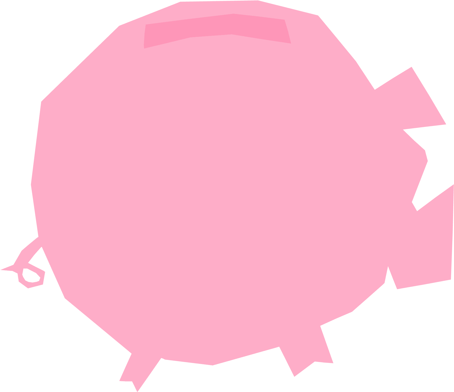 Pink Cartoon Piggy Graphic PNG image