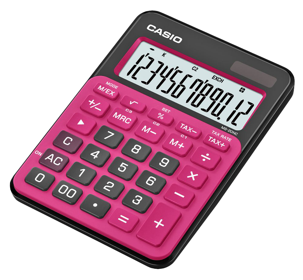 Pink Casio Calculator PNG image