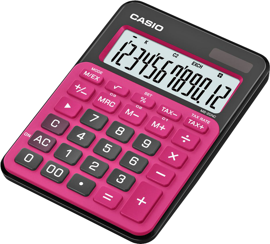 Pink Casio Calculator PNG image