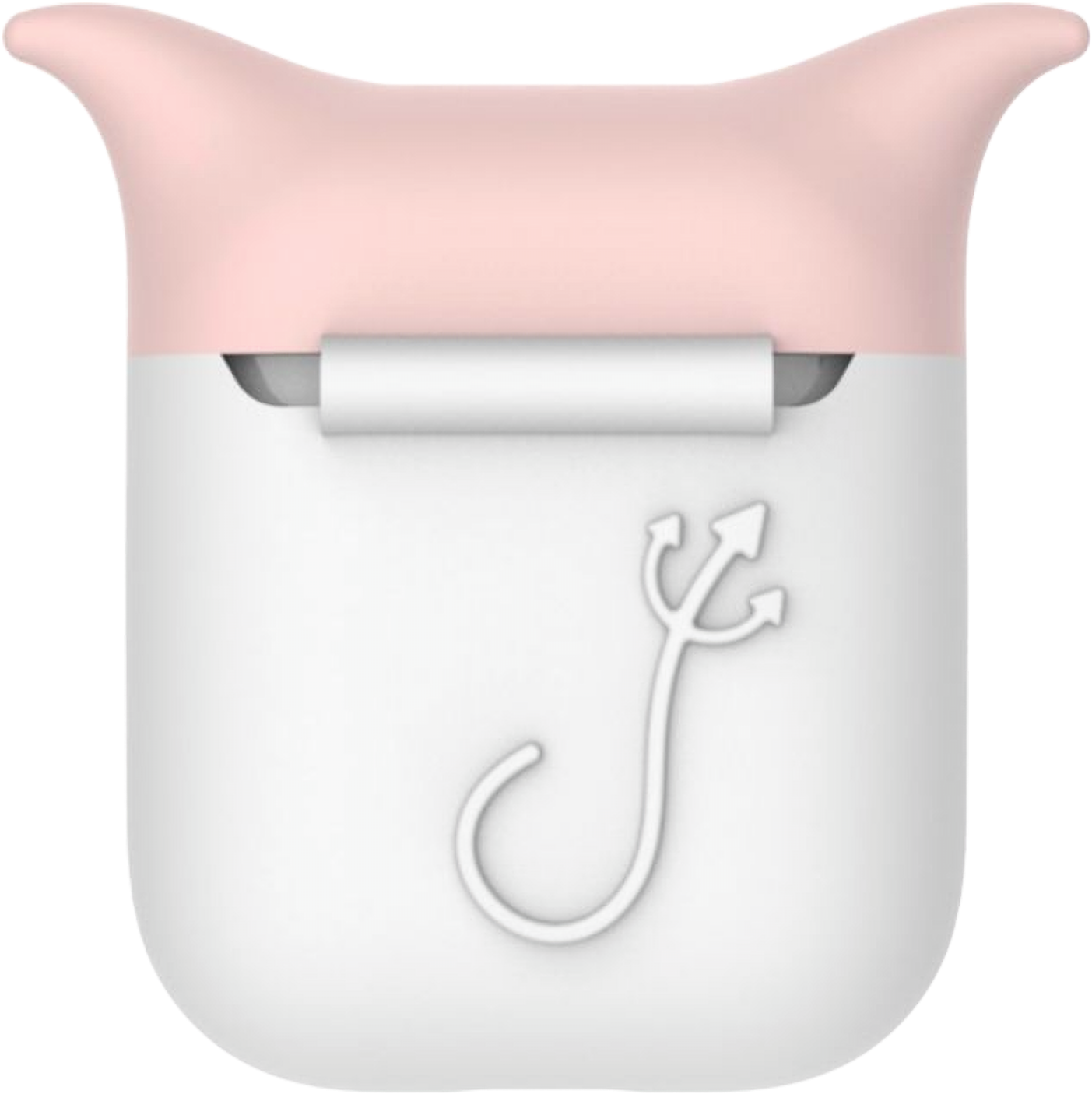Pink Cat Ear Air Pods Case PNG image