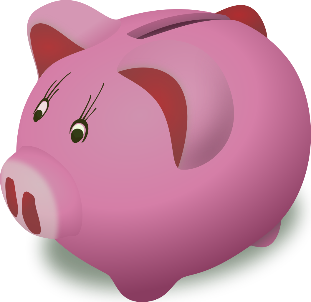 Pink Ceramic Piggy Bank Illustration PNG image