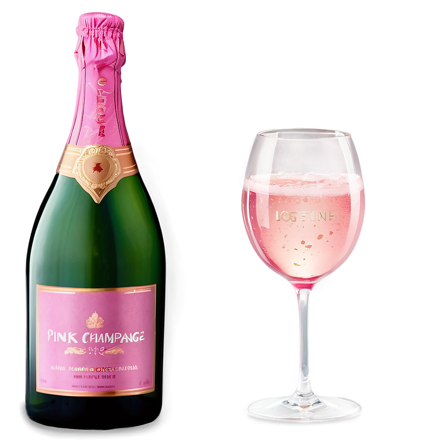 Pink Champagne In Stylish Lounge Png Aiw PNG image