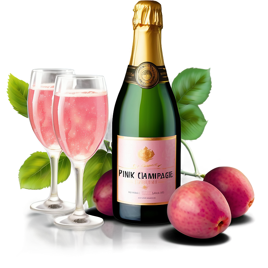 Pink Champagne In Sunset Light Png 06292024 PNG image