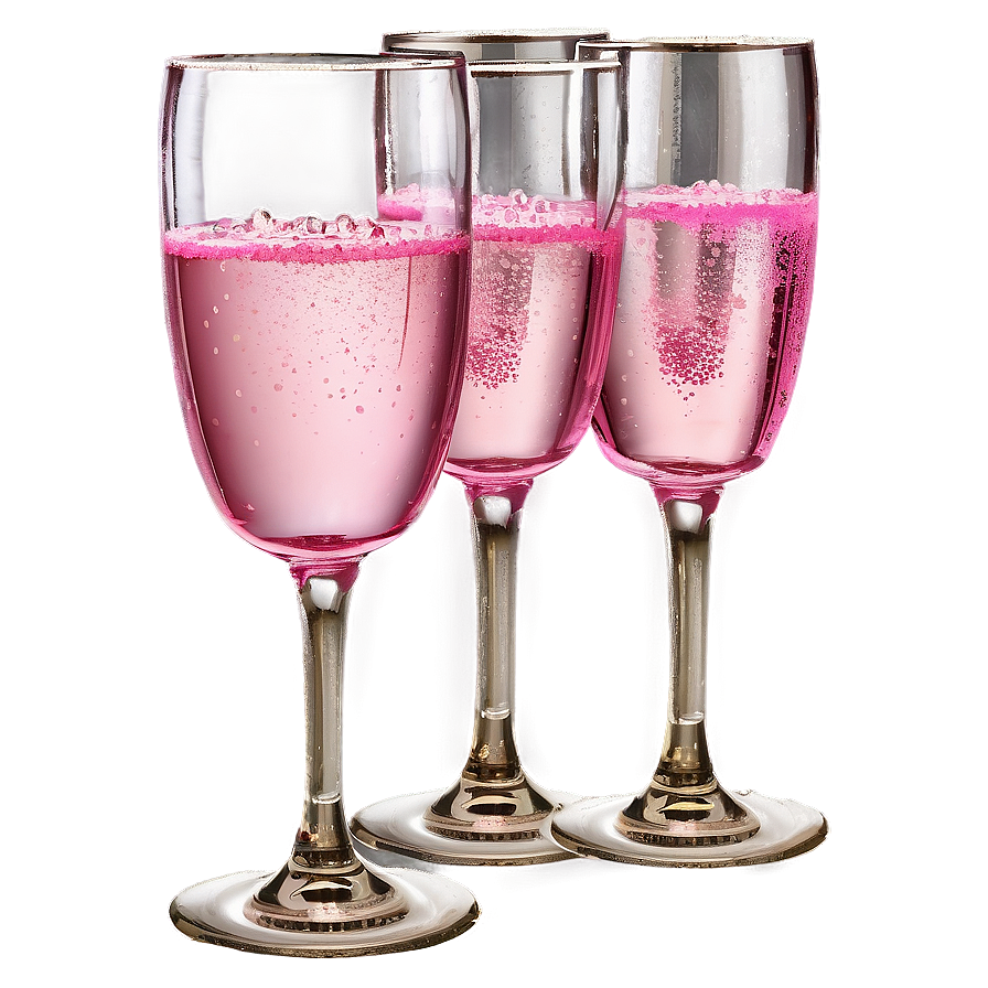 Pink Champagne In Vintage Glass Png Bqi PNG image