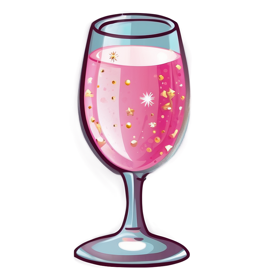 Pink Champagne New Year Celebration Png 25 PNG image