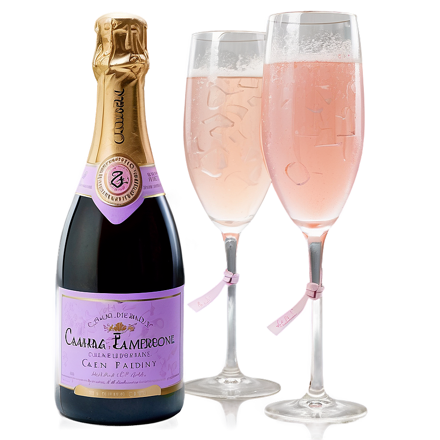 Pink Champagne With Dessert Pairing Png 06292024 PNG image