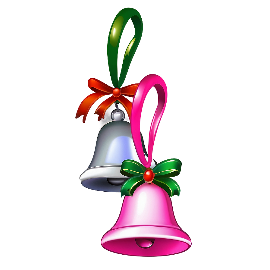 Pink Christmas Bells Png 06122024 PNG image