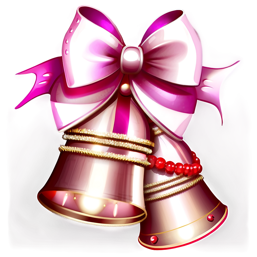 Pink Christmas Bells Png 40 PNG image