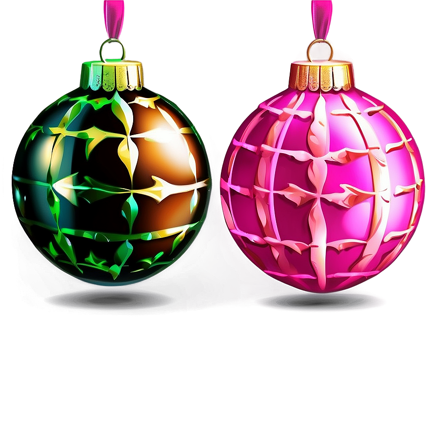 Pink Christmas Ornaments Png 13 PNG image