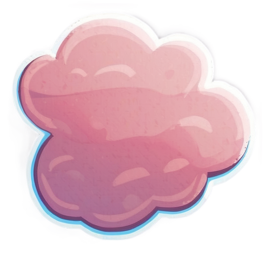 Pink Cloud Cartoon Style Png Wni PNG image